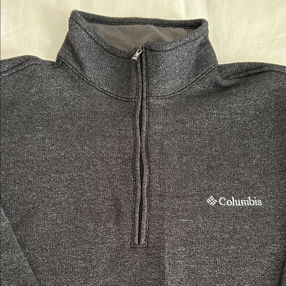 Columbia Men's Charcoal 1/4 Zip-Up Sweater